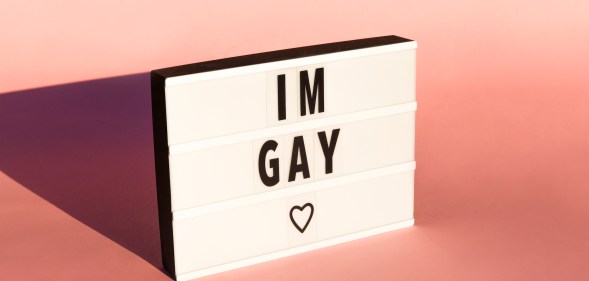 Coming Out Day sign or Gay Pride Month sign for the LGBTQIA (Lesbian,