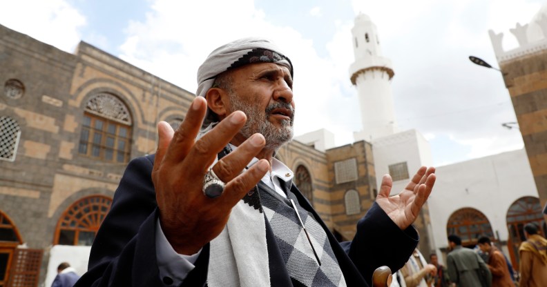 A man prays inside the historical al-Kabir Mosque during the Holy month of Ramadan on March 31, 2023 in Sana'a, Yemen. Ramadan is the Arabic name for the ninth month in the Islamic calendar and is considered one of the holiest Islamic months, as Muslims around the world celebrate this month by praying at night and abstaining from eating, drinking, and sexual acts during the period between sunrise and sunset.