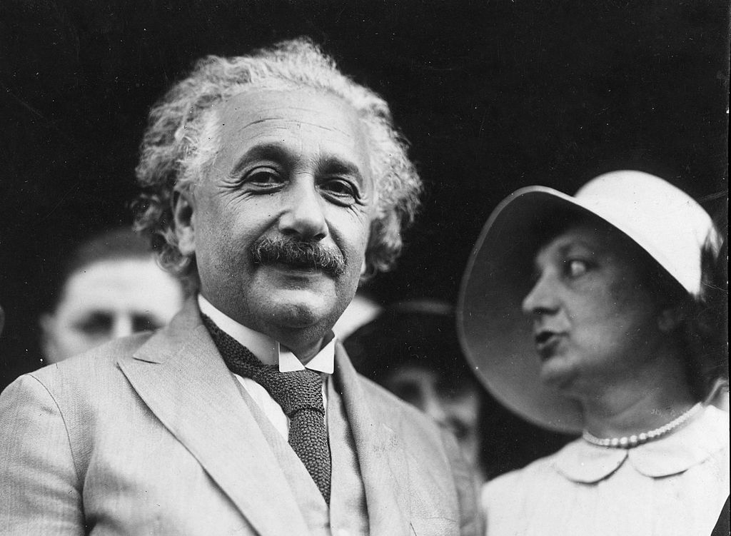 Portrait of German-born physicist Dr. Albert Einstein (1879 - 1955) and his wife Elsa Einstein (1876 - 1936), Cuba, December 1930. 