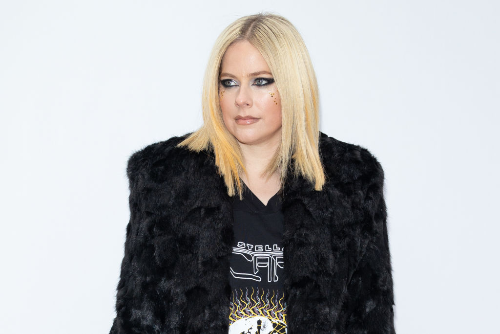 Avril Lavigne attends the Stella McCartney Womenswear Fall Winter 2023-2024 show as part of Paris Fashion Week on March 06, 2023 in Paris, France. 