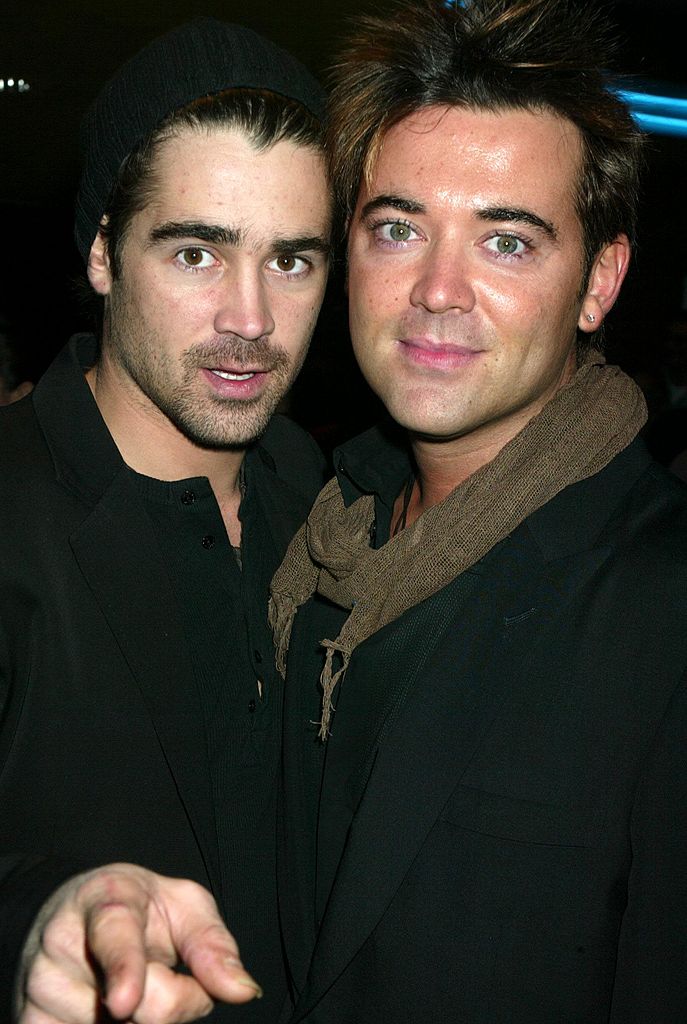 Colin Farrell (left) with brother Eamon (right) 