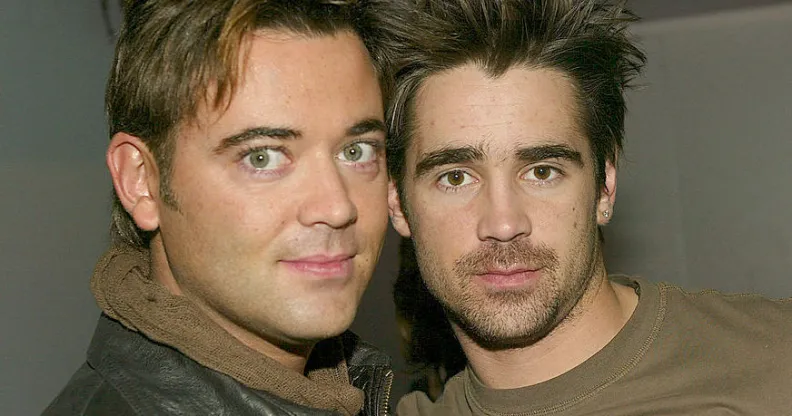 Actor Colin Farrell (right) with his LGBTQ+ sibling Eamonn Farrell