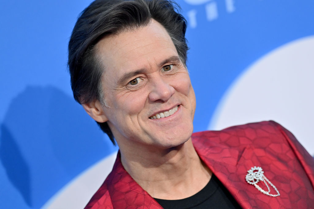 Jim Carrey attends the Los Angeles Premiere Screening of "Sonic The Hedgehog 2" at Regency Village Theatre on April 05, 2022 in Los Angeles, California.