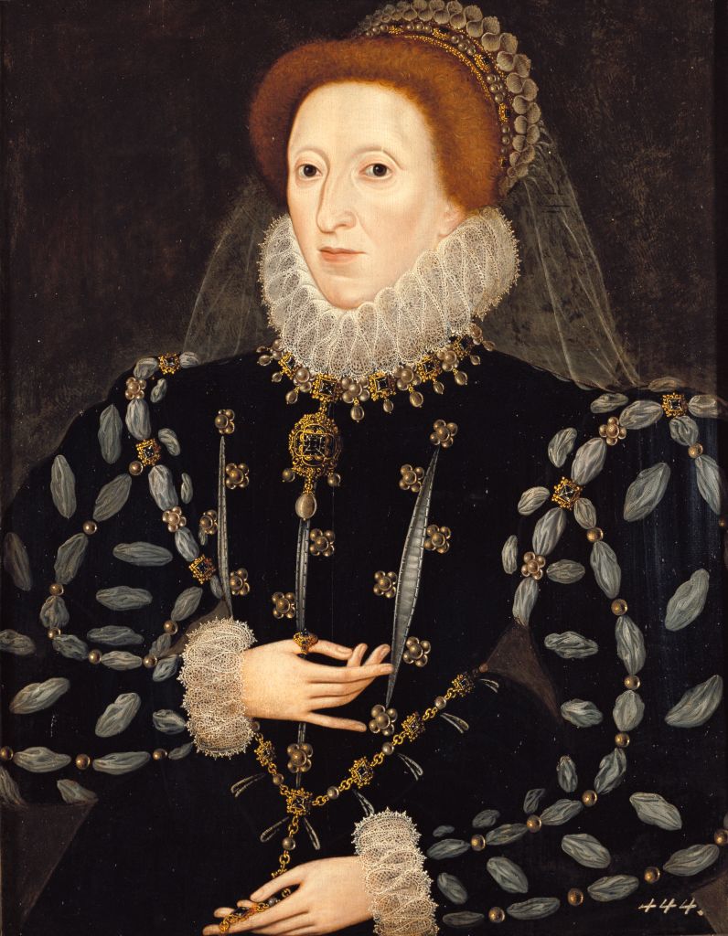 A painting of Queen Elisabeth I around 1575 by Micholas Hilliard