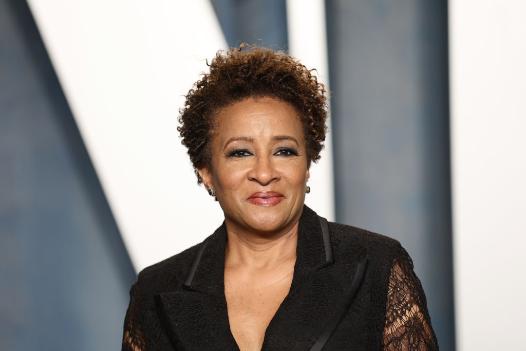 Wanda Sykes in a black collared dress