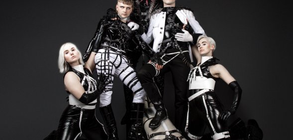 Picture of Hatari, the self-described industrial BDSM band representing Iceland at Eurovision
