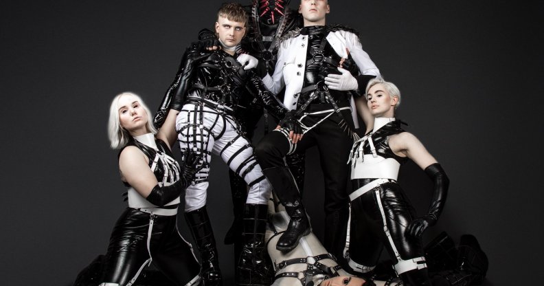 Picture of Hatari, the self-described industrial BDSM band representing Iceland at Eurovision