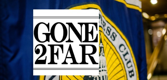 Flag of the National Press Club in DC, where the Gone Too Far press launch was held