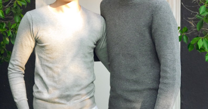 Derek (R) wanted to get married to Jesus (L) in the Iowa church he attended as a child.