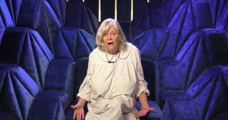 Ann Widdecombe giving a double thumbs up