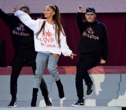 Ariana Grande performs on stage on June 4, 2017 in Manchester, England.