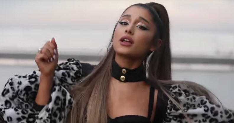 Ariana Grande in music video for "Monopoly"