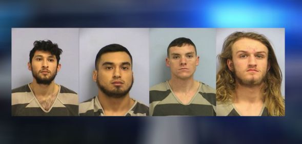 Frank Macias, 22, Miguel Macias, 20, Quinn O'Connor, 19, and Kolby Monell, 21 were arrested over the attack
