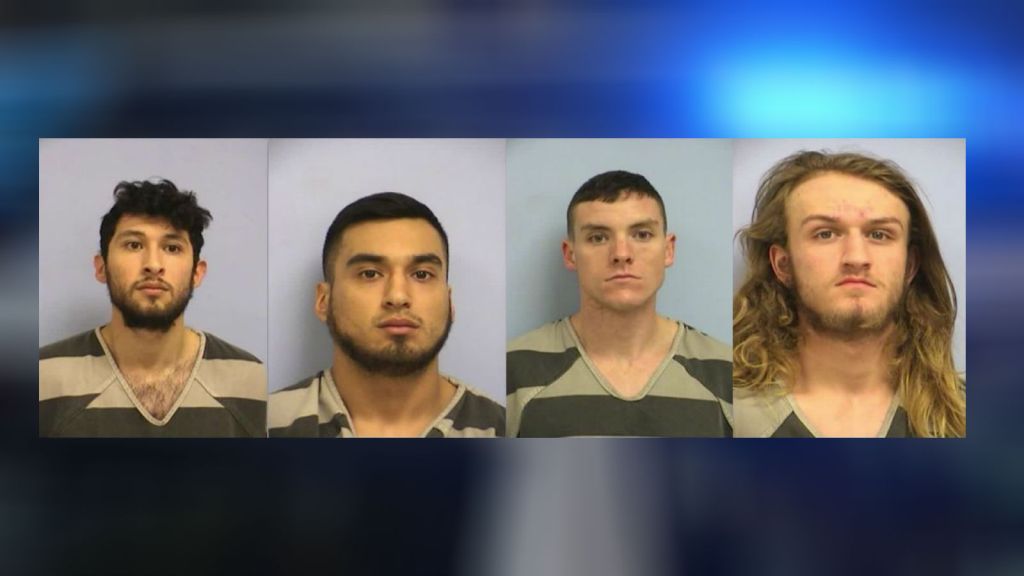 Frank Macias, 22, Miguel Macias, 20, Quinn O'Connor, 19, and Kolby Monell, 21 were arrested over the attack