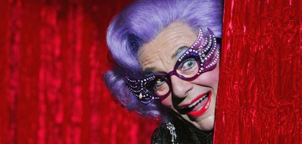 Barry Humphries as Dame Edna Everage.