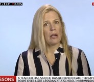 Caroline Farrow appearing on Sky News to oppose LGBT+ inclusive education