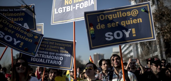 A gay rights protest in Chile