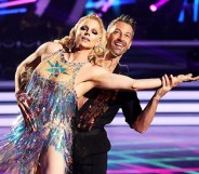 Courtney Act with dance partner Joshua Keefe on Dancing with the Stars