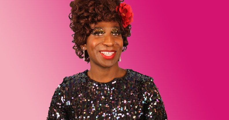 Ebony Rose Dark in drag (PinkNews)