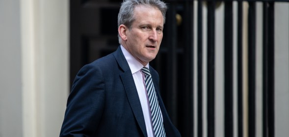 Secretary of State for Education, Damian Hinds, arrives for the weekly cabinet meeting at Downing Street on February 26, 2019 in London, England.