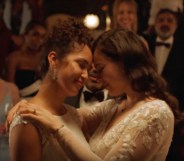 David's Bridal has reportedly featured a lesbian couple in its latest advert. (David's Bridal/YouTube)