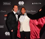 Tim Malone and US journalist Don Lemon arrive for the traditional Clive Davis party on the eve of the 61th Annual Grammy Awards at the Beverly Hilton hotel in Beverly Hills, California on February 9, 2019.