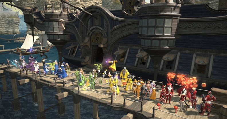 A pride parade inside Final Fantasy XIV