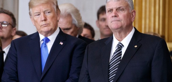 President Donald Trump with Franklin Graham