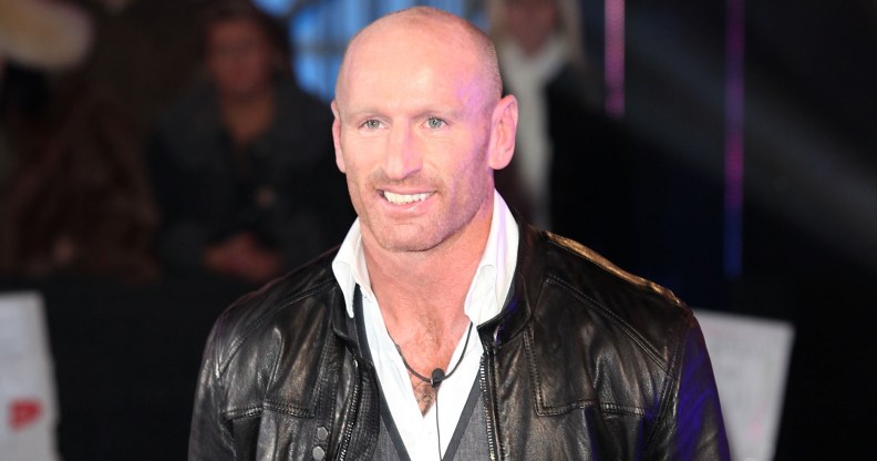 Rugby player Gareth Thomas, who opted for restoratvie justice agyer enters the Celebrity Big Brother House