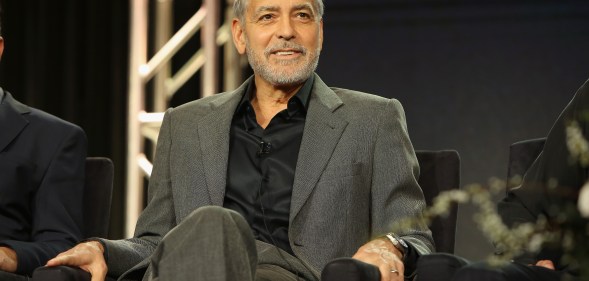George Clooney of 'Catch 22' speaks onstage during the Hulu Panel during the Winter TCA 2019 on February 11, 2019 in Pasadena, California.