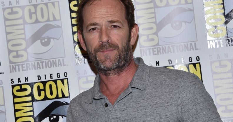 Actor Luke Perry arrives for the press line of "Riverdale" at Comic Con in San Diego, July 21, 2018.