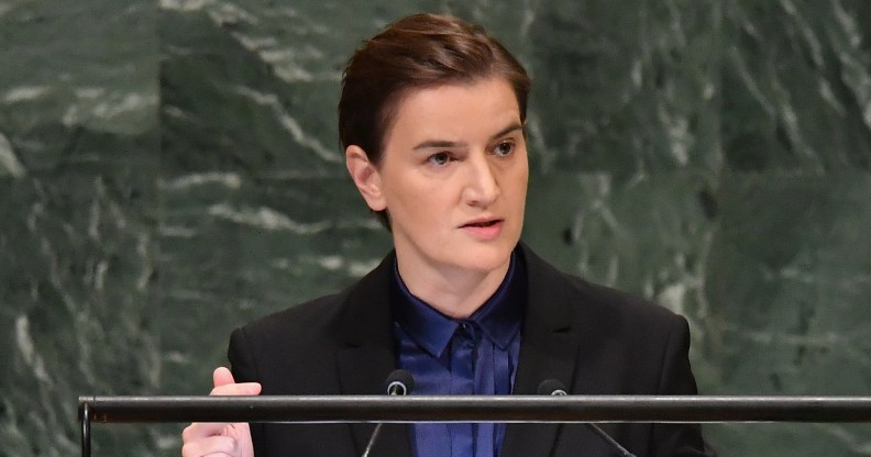 Serbian PM Ana Brnabic whose gay partner Milica Djurdjic has given birth to a baby boy