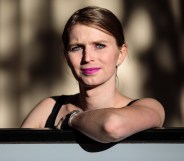 Former American soldier and whistleblower Chelsea Manning poses during a photo call outside the Institute Of Contemporary Arts (ICA) ahead of a Q&A event on October 1, 2018 in London, England.