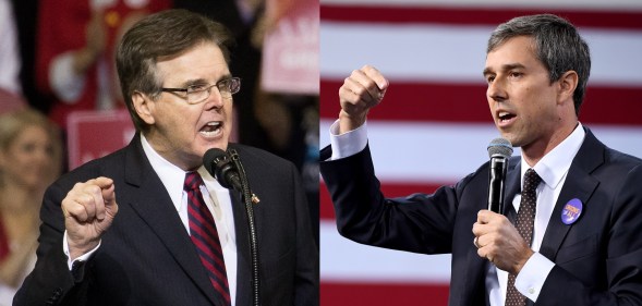 Texas Lt. Governor Dan Patrick and Presidential hopeful Beto O'Rourke