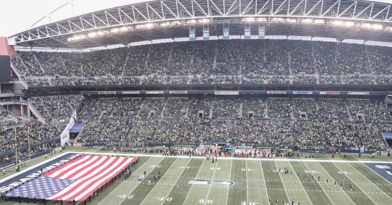 A picture of the CenturyLink Field on December 30, 2018 in Seattle, Washington, the location where the alleged hate crime took place.