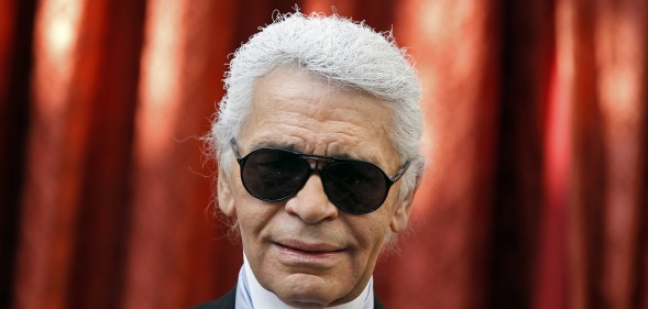 German fashion designer Karl Lagerfeld who was with Jacques de Bascher for 18 years.