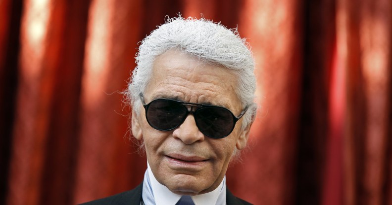 German fashion designer Karl Lagerfeld who was with Jacques de Bascher for 18 years.