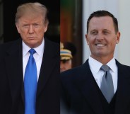 Combined picture of President Trump and US ambassador Richard Allen Grenell, who is reportedly leading a push to decriminalise homosexuality around the world.