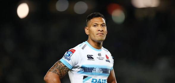 Rugby player Israel Folau, who was found guilty of breech of contract after posting anti-gay messages on social media.