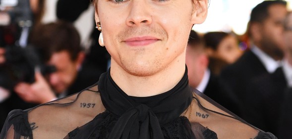 Harry Styles attends The 2019 Met Gala Celebrating Camp: Notes on Fashion at Metropolitan Museum of Art on May 06, 2019 in New York City.