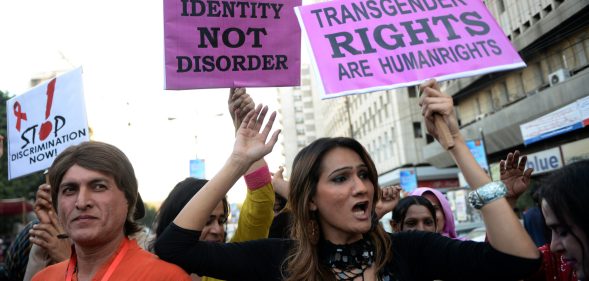Transgender community gathers to protest hate crimes in Pakistan