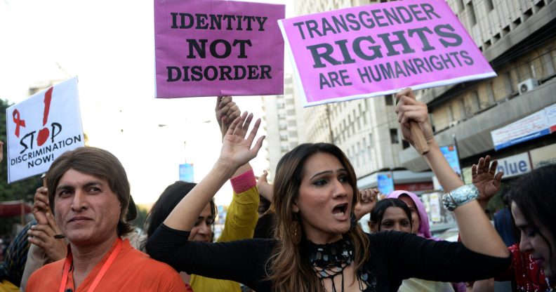 Transgender community gathers to protest hate crimes in Pakistan