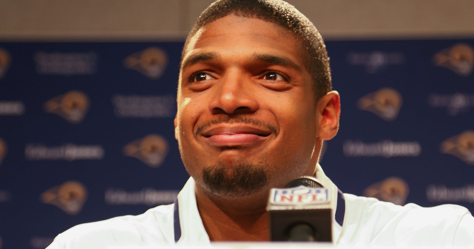 St. Louis Rams draft pick Michael Sam addresses the media after becoming the first openly gay football player to be drafter in the NFL.
