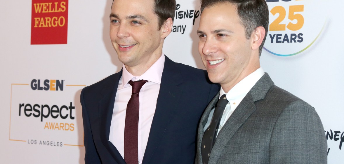 Actor Jim Parsons and husband Todd.