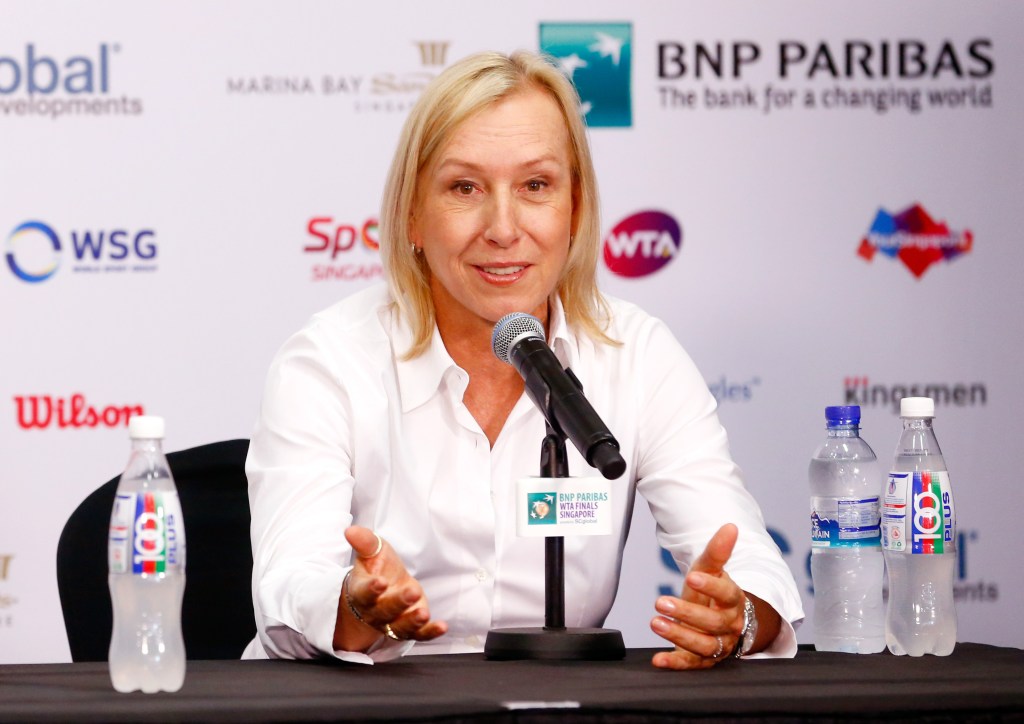 Photo of Martina Navratilova, who wrote a column for the Sunday Times Athelte Ally condemned as "transphobic."