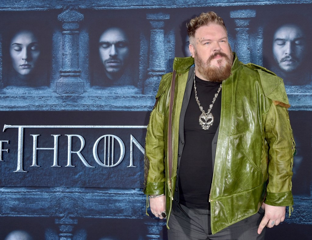 Actor Kristian Nairn attends the premiere of HBO's "Game Of Thrones" Season 6 at TCL Chinese Theatre on April 10, 2016 in Hollywood, California.