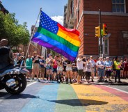 Participants of the 2016 Pride Parade march through Philadelphia's so-called gayborhood, one of the most well known gay and lesbian spaces in the city.