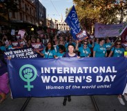 Thousands of demonstrators attend a rally for International Women's Day on March 8, 2017 in Melbourne, Australia. Marchers were calling for de-colonisation of Australia, an end to racism, economic justice for all women and reproductive justice, as well as supporting the struggle for the liberation of all women around the world, inclusive of trans women and sex workers.