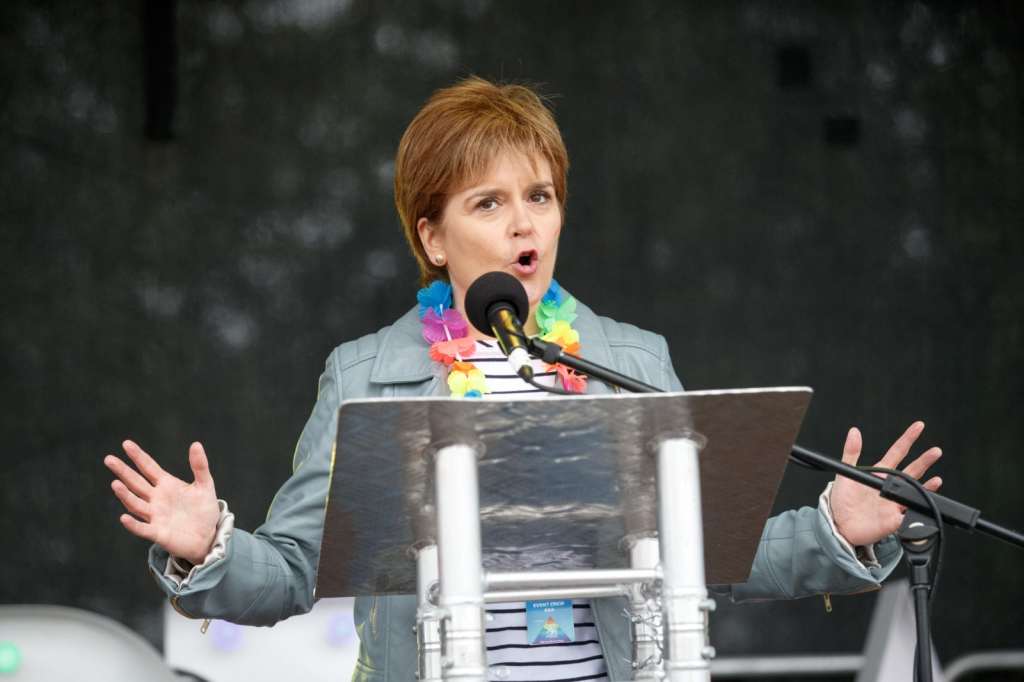 Nicola Sturgeon speaks at Pride in Glasgow 2018.