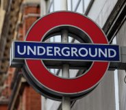 The London Underground logo. Three men were caught having gay sex on the London Underground